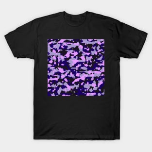 Blue Purple Digital Camouflage T-Shirt